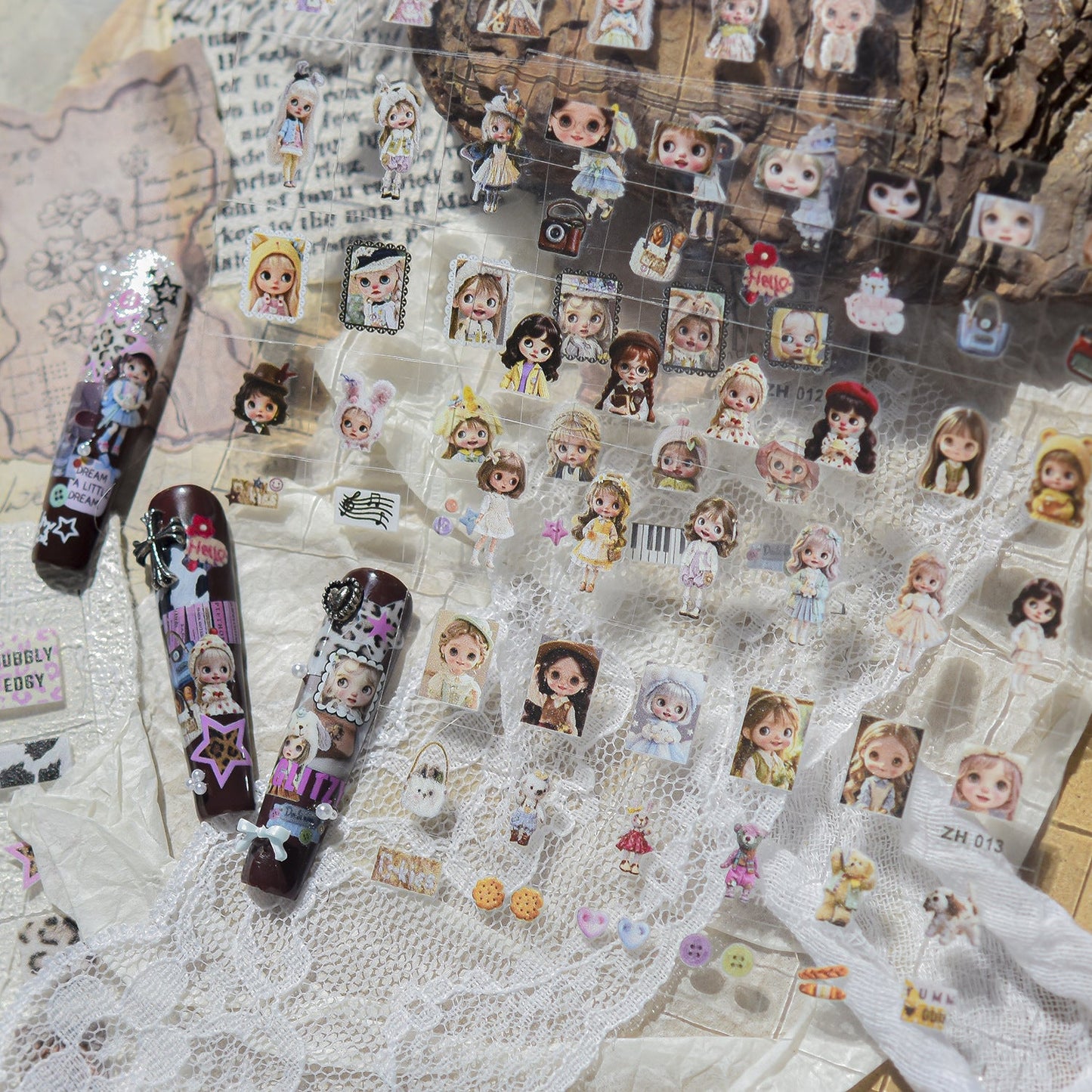 Hello Claws | Blythe Cartoon Transfer-style Nail Deco Sticker 