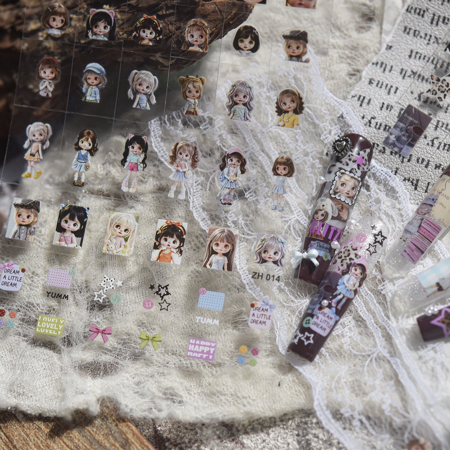 Hello Claws | Blythe Cartoon Transfer-style Nail Deco Sticker 