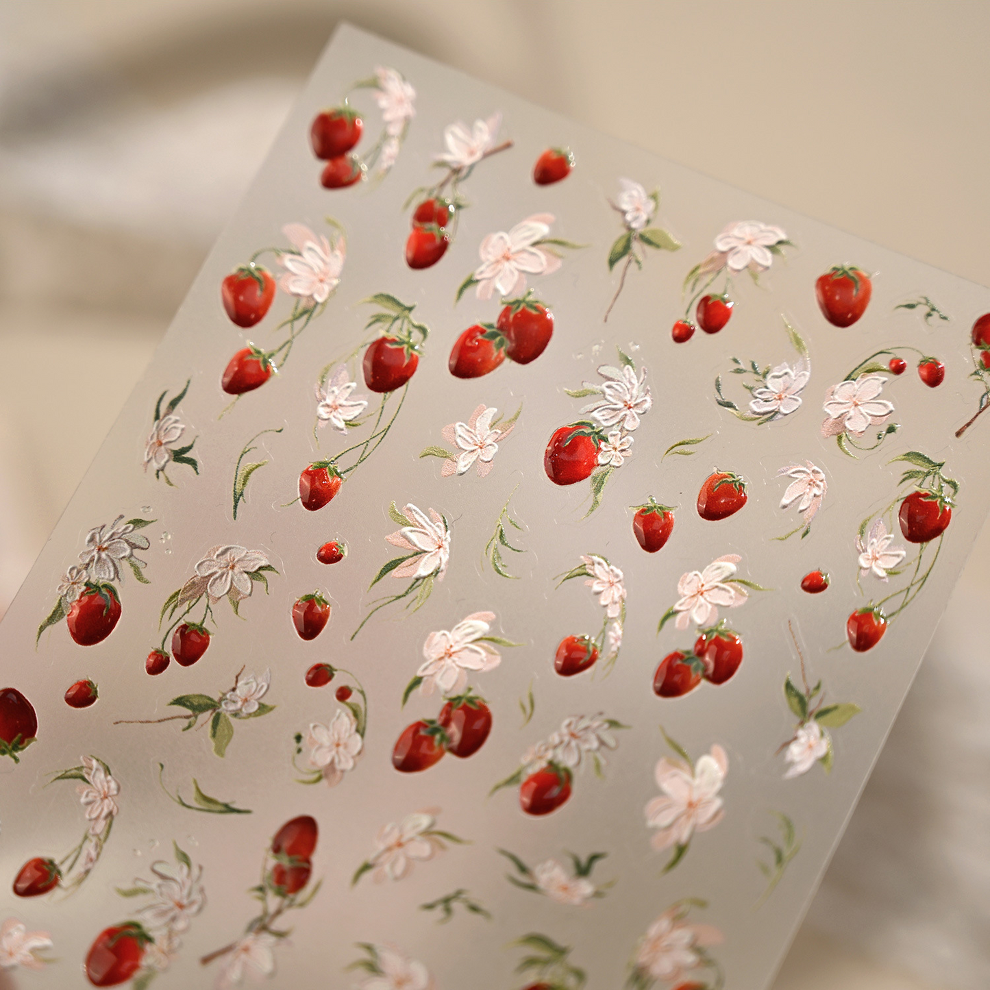Hello Claws | Strawberry Flower Nail Deco Sticker 