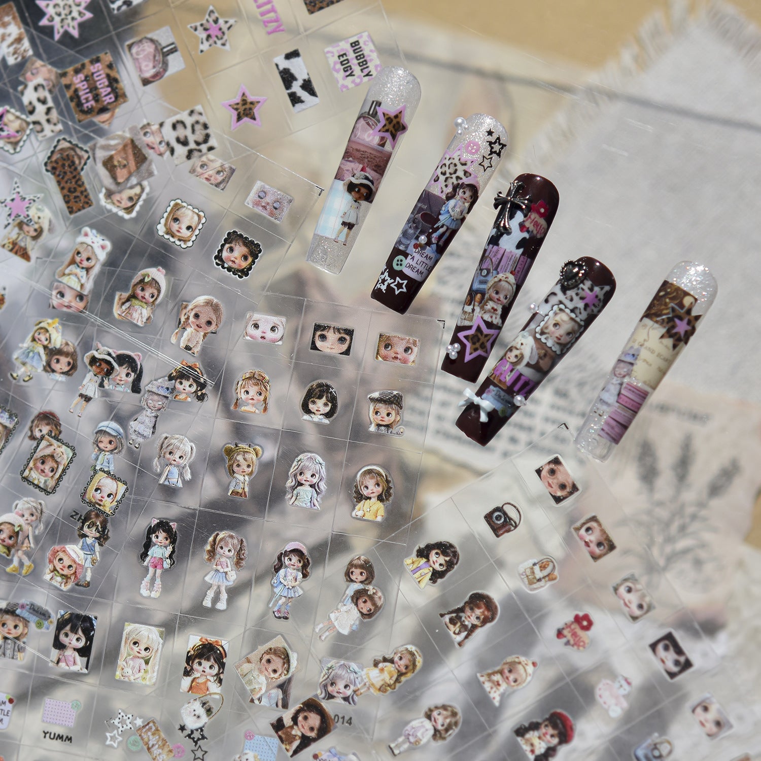 Hello Claws | Blythe Cartoon Transfer-style Nail Deco Sticker 