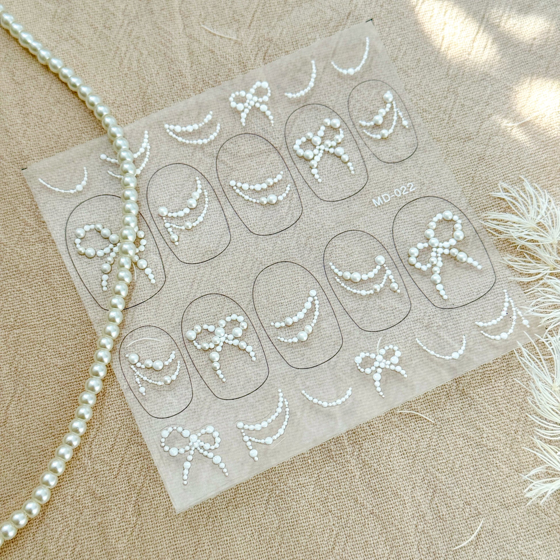 Hello Claws | Pearl Bowknot Nail Deco Sticker 