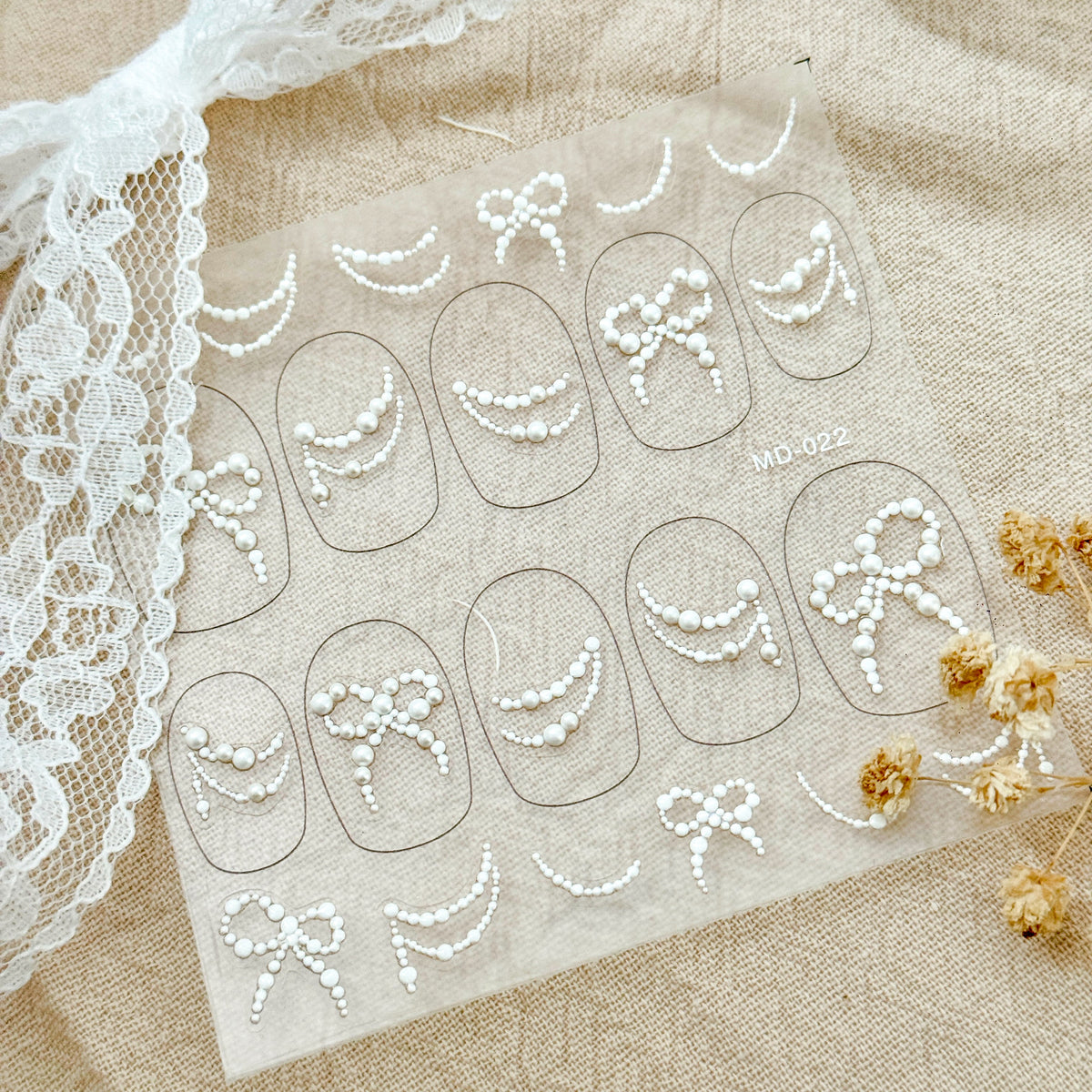 Hello Claws | Pearl Bowknot Nail Deco Sticker 