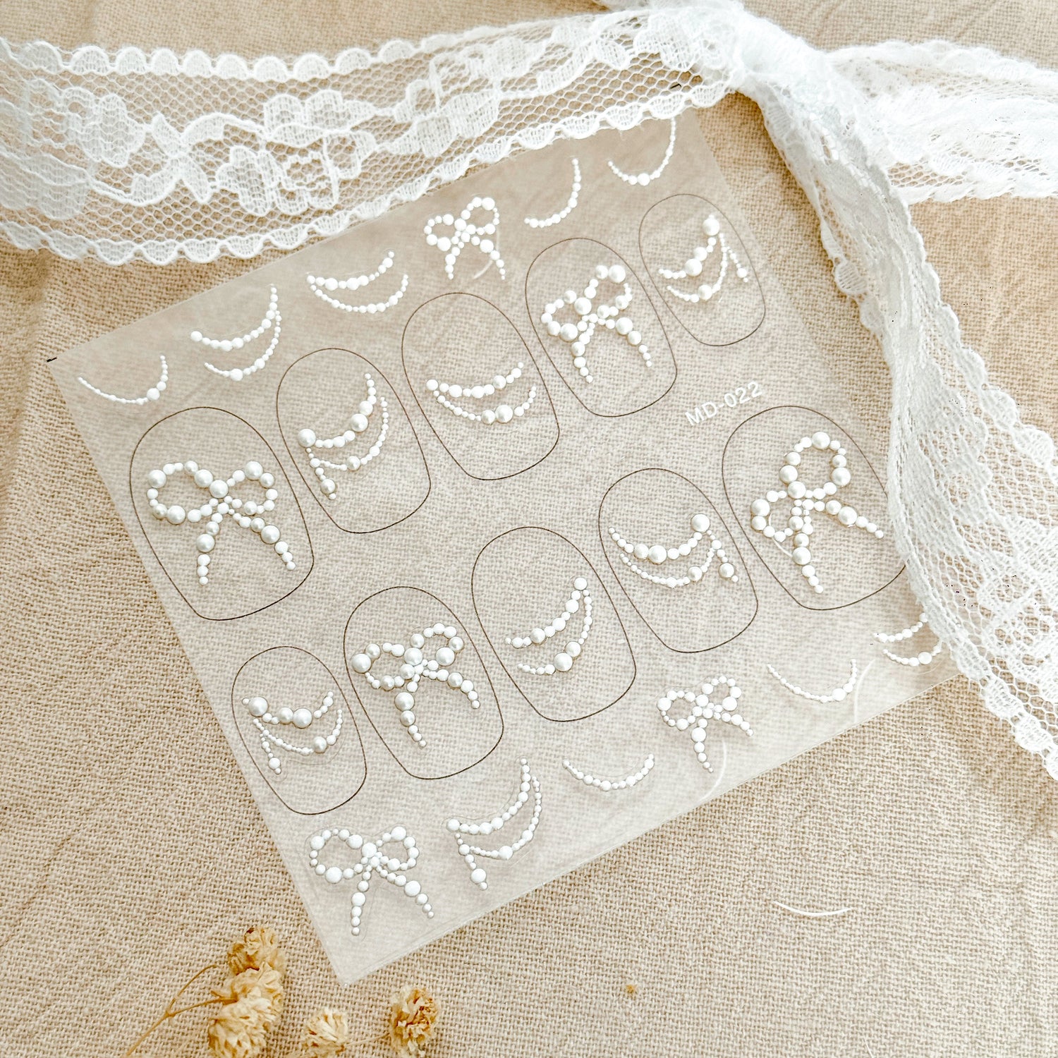 Hello Claws | Pearl Bowknot Nail Deco Sticker 