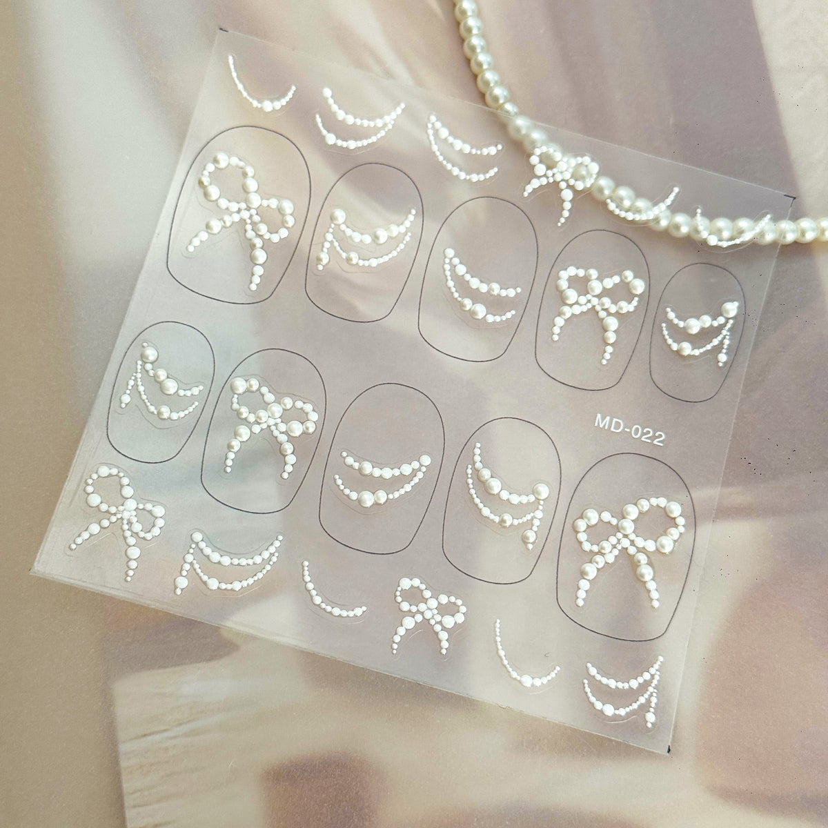 Hello Claws | Pearl Bowknot Nail Deco Sticker 