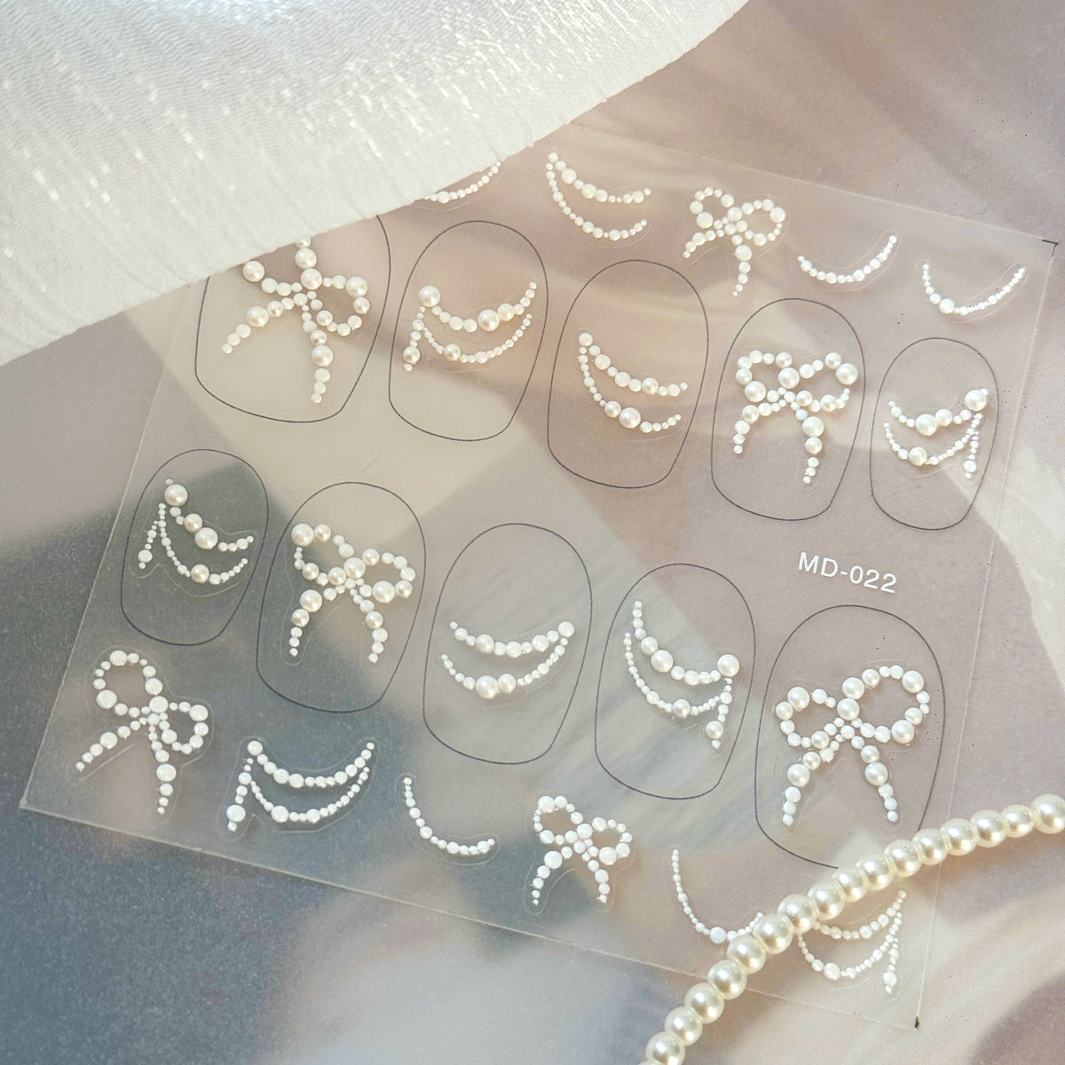 Hello Claws | Pearl Bowknot Nail Deco Sticker 