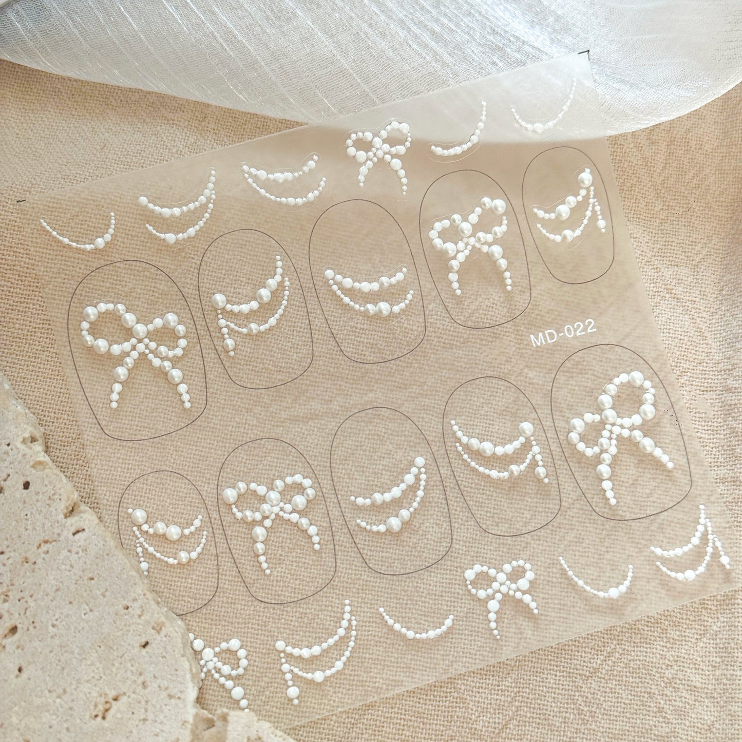 Hello Claws | Pearl Bowknot Nail Deco Sticker 