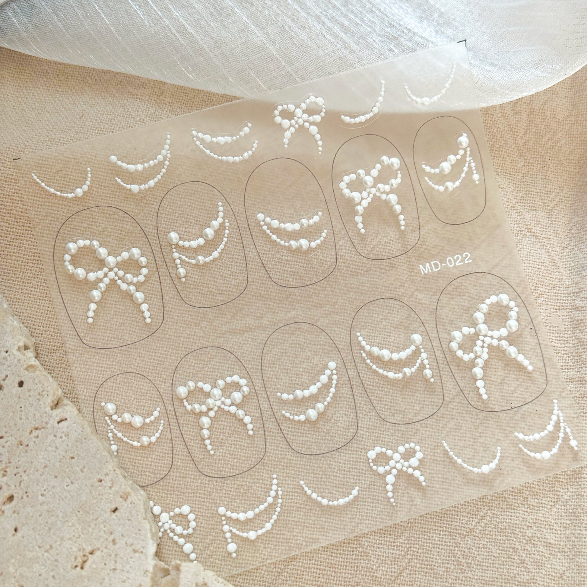 Hello Claws | Pearl Bowknot Nail Deco Sticker 