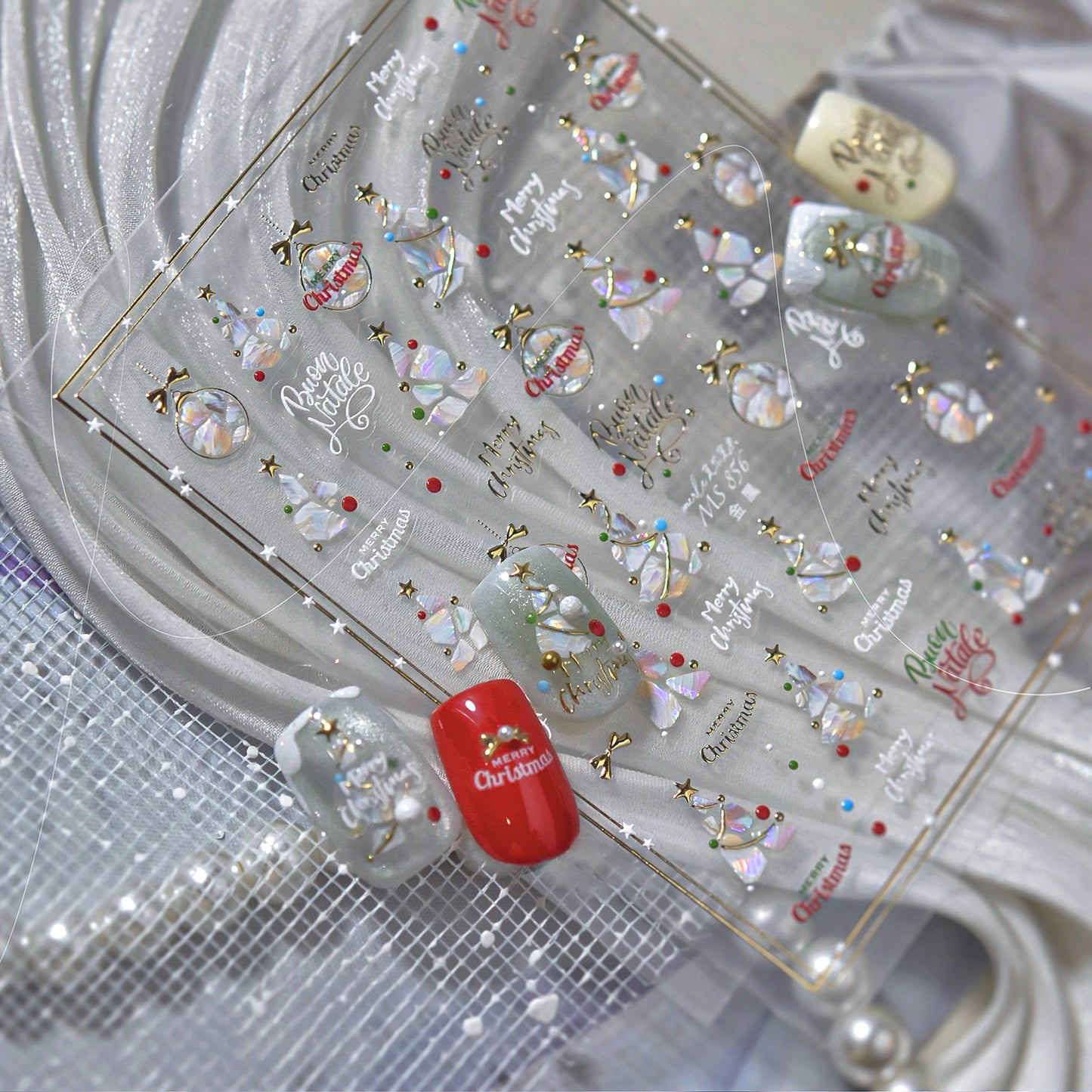 Hello Claws | Shell Christmas Tree Nail Deco Sticker