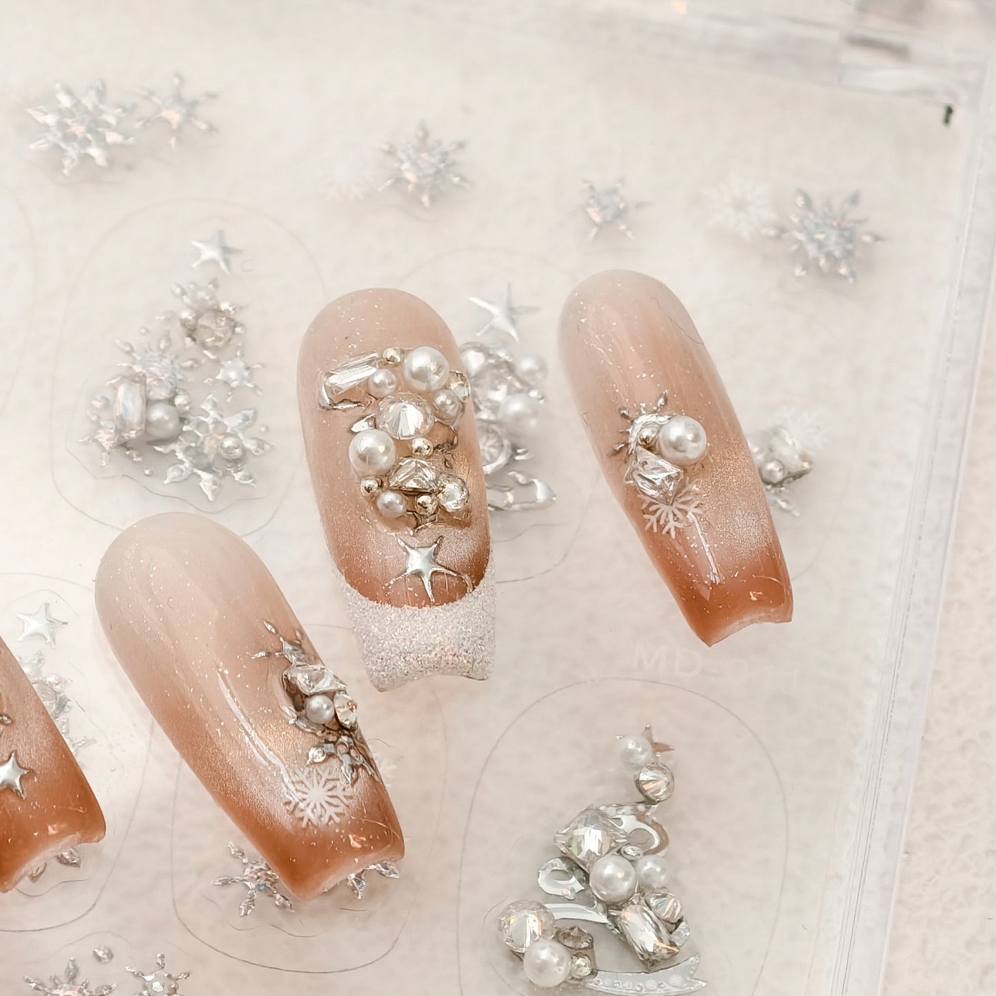 Hello Claws | Silver Christmas Tree Nail Deco Sticker