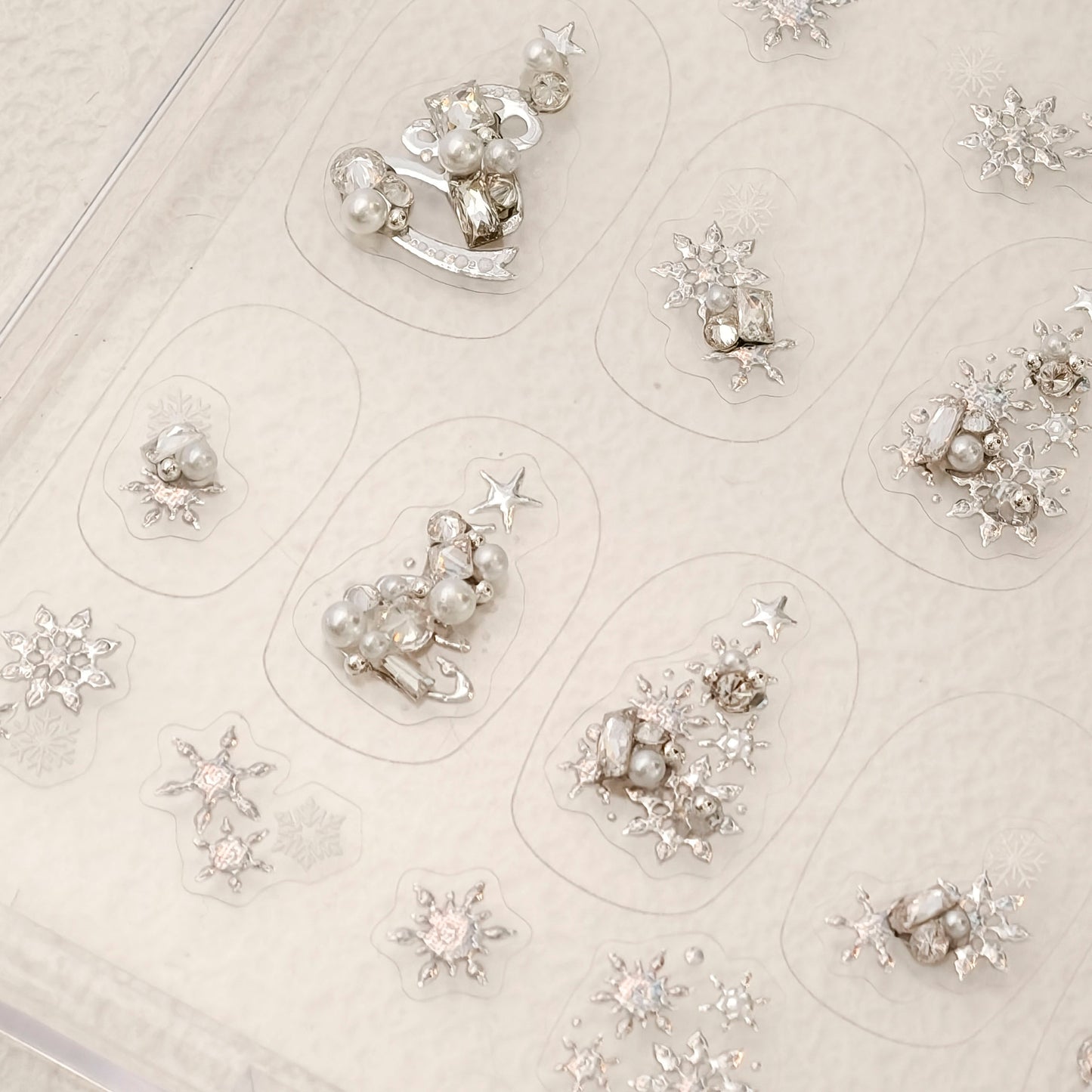 Hello Claws | Silver Christmas Tree Nail Deco Sticker