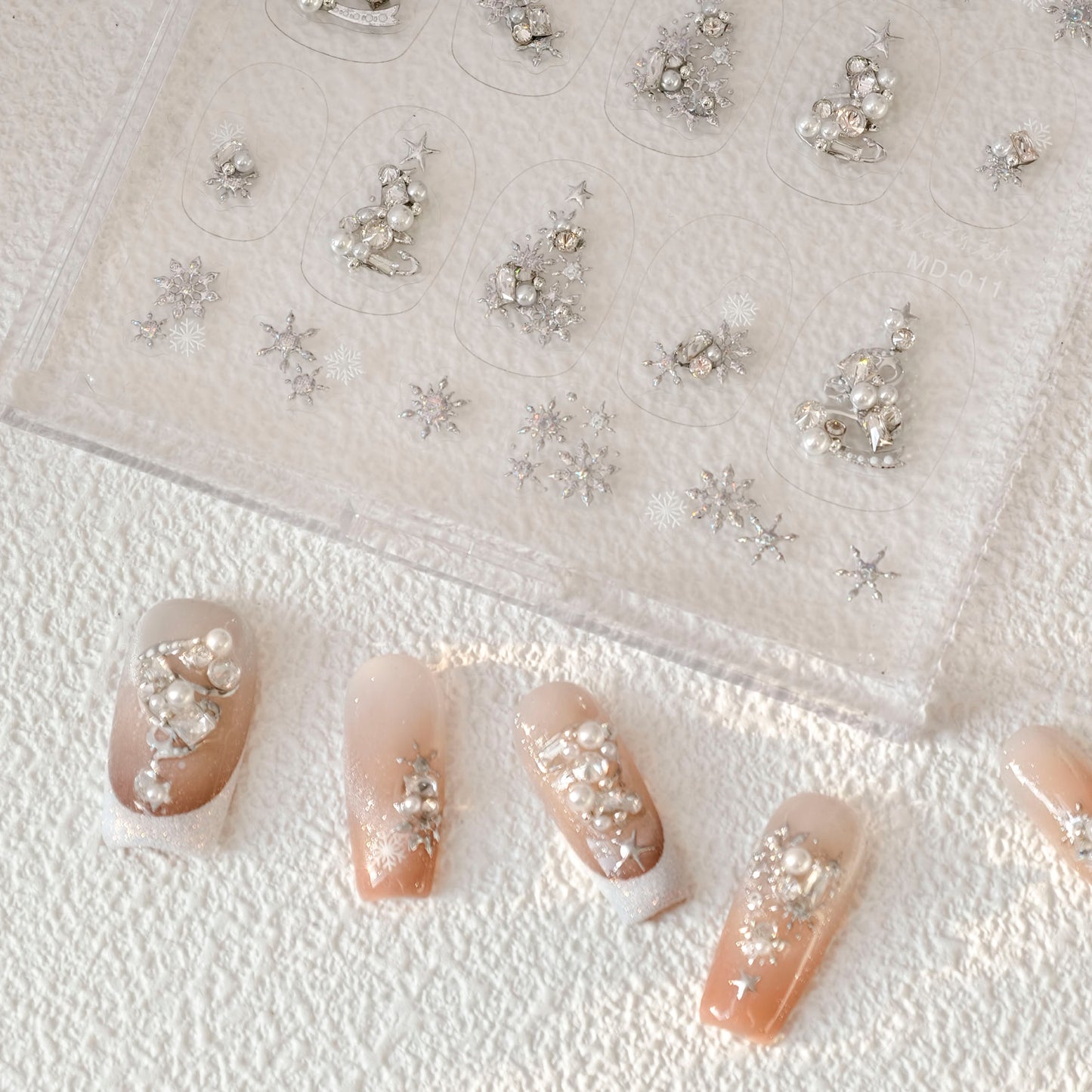 Hello Claws | Silver Christmas Tree Nail Deco Sticker