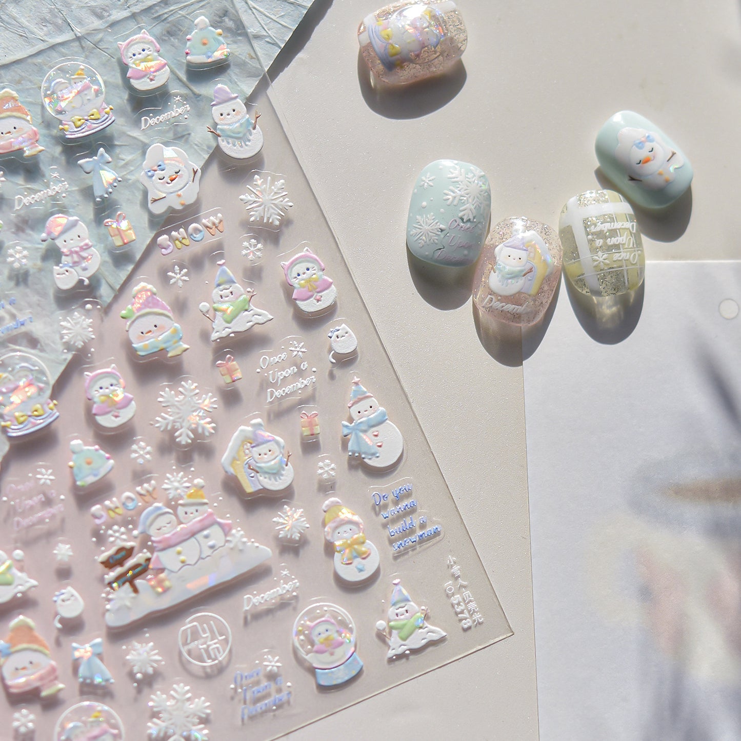 Hello Claws | Snowman And Candy House Nail Deco Sticker