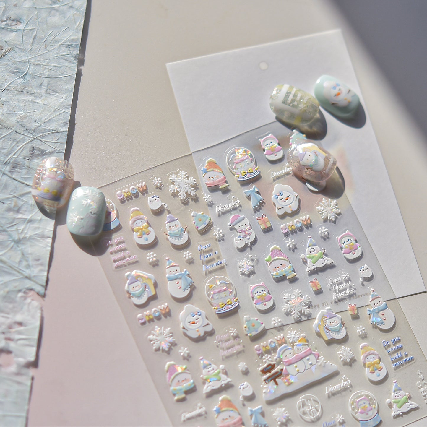 Hello Claws | Snowman And Candy House Nail Deco Sticker