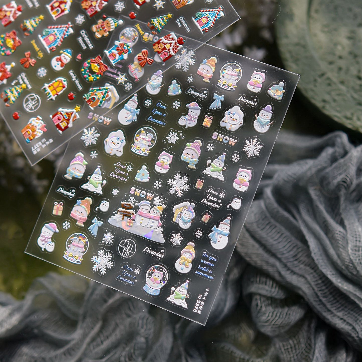 Hello Claws | Snowman And Candy House Nail Deco Sticker