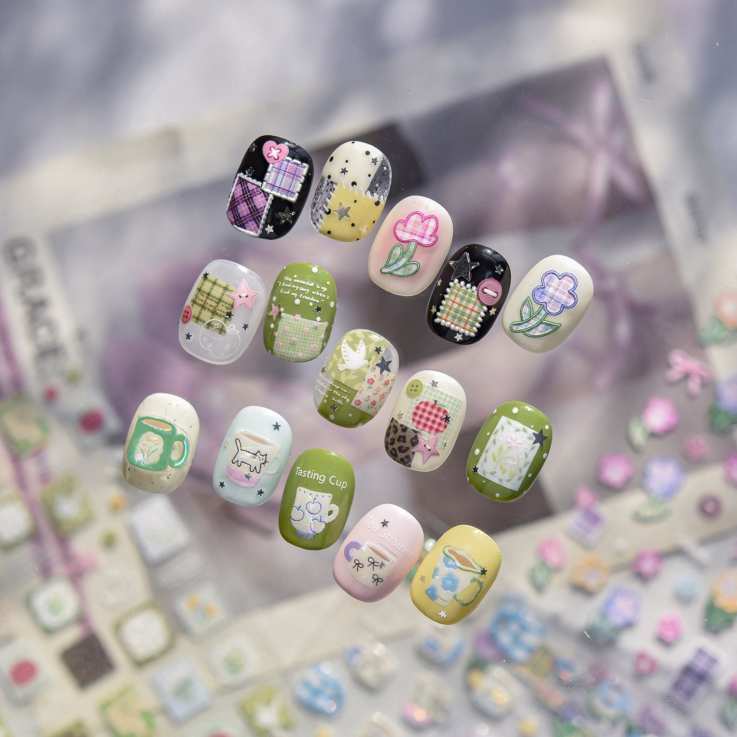 Hello Claws | Spring Patchwork Nail Deco Sticker