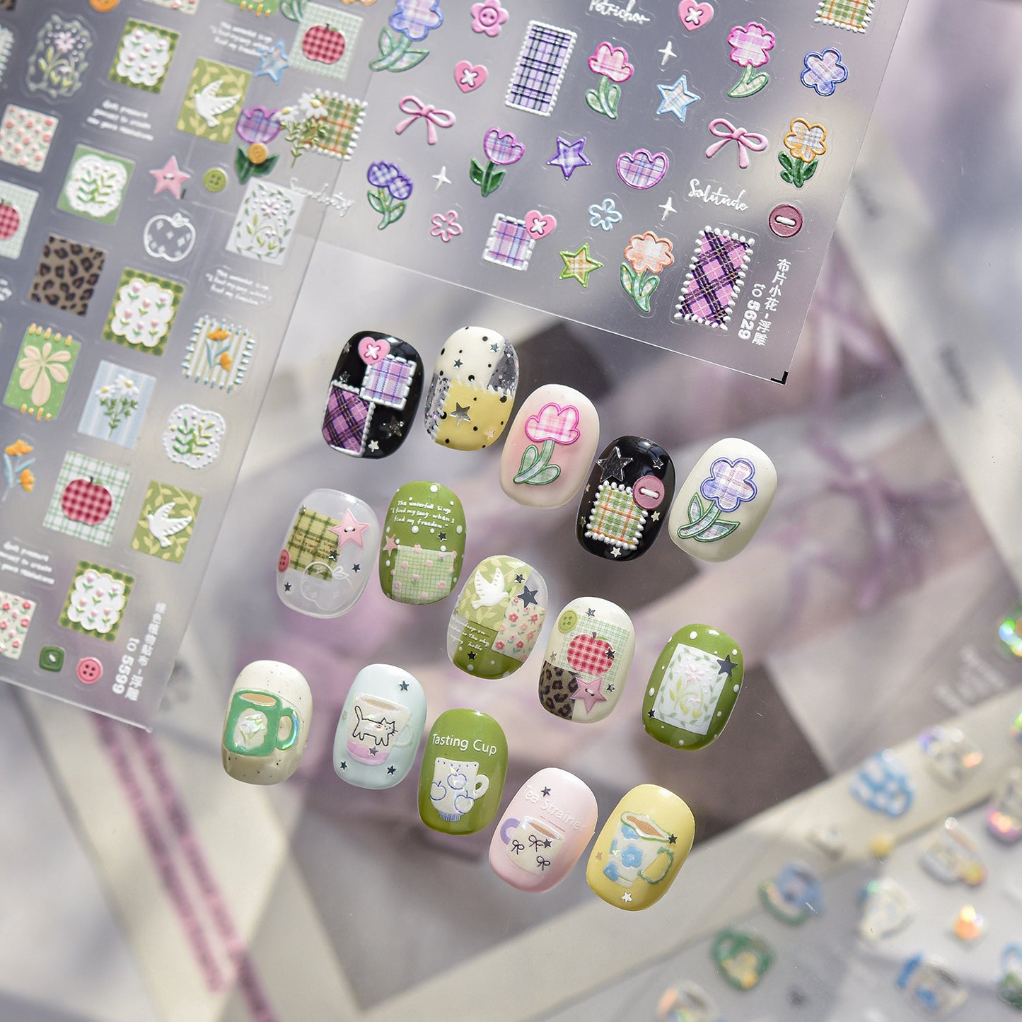Hello Claws | Spring Patchwork Nail Deco Sticker
