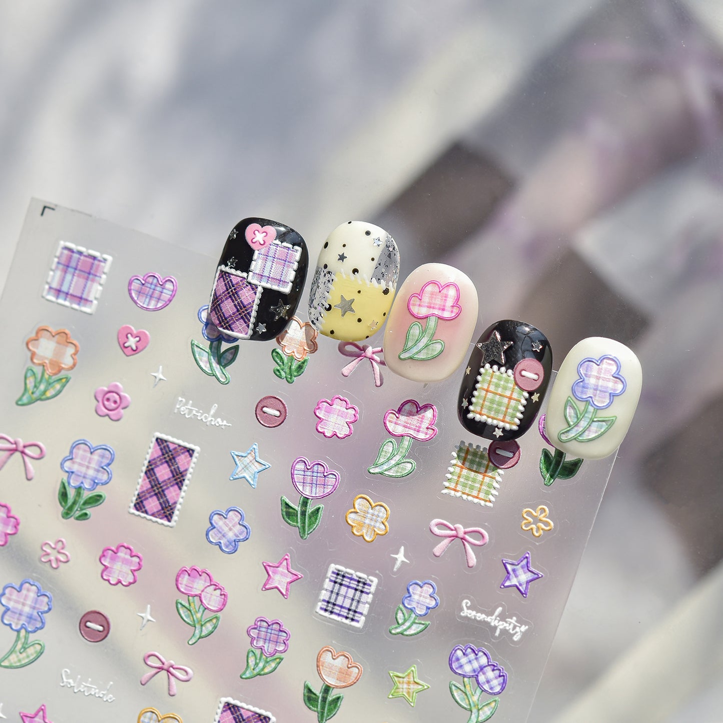 Hello Claws | Spring Patchwork Nail Deco Sticker