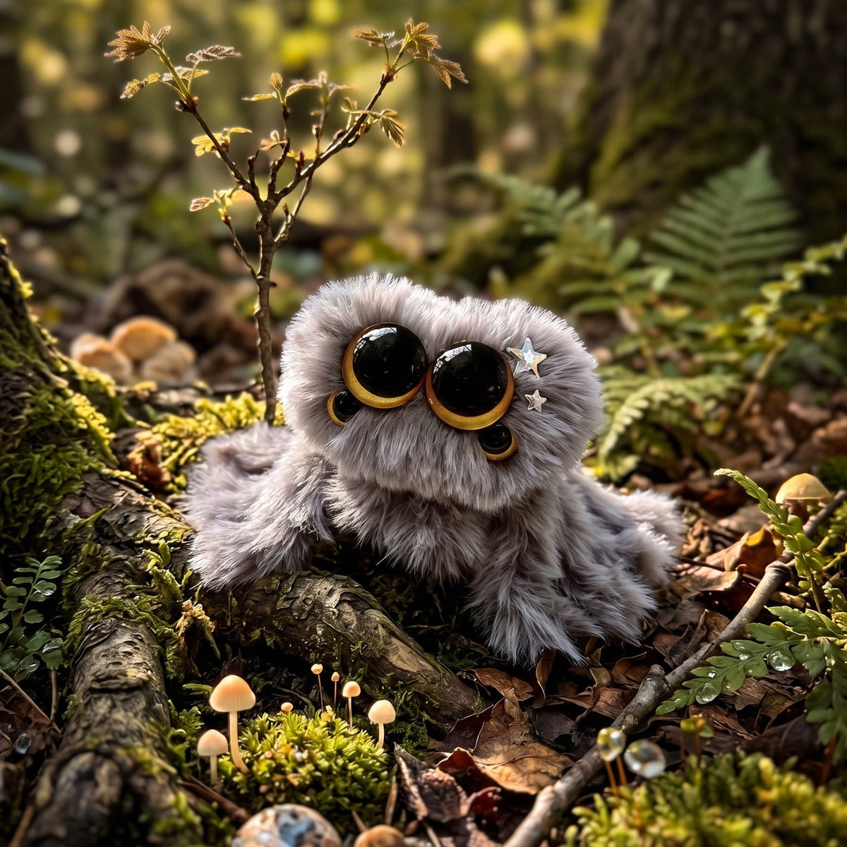 Snowball | Light Grey Spider Plush Toy 