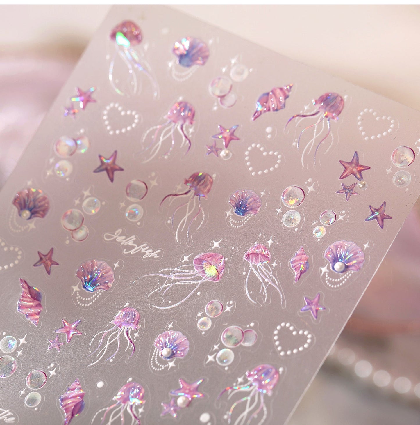 Hello Claws | Purple Amd Pink Ocean Animal Nail Deco Sticker 