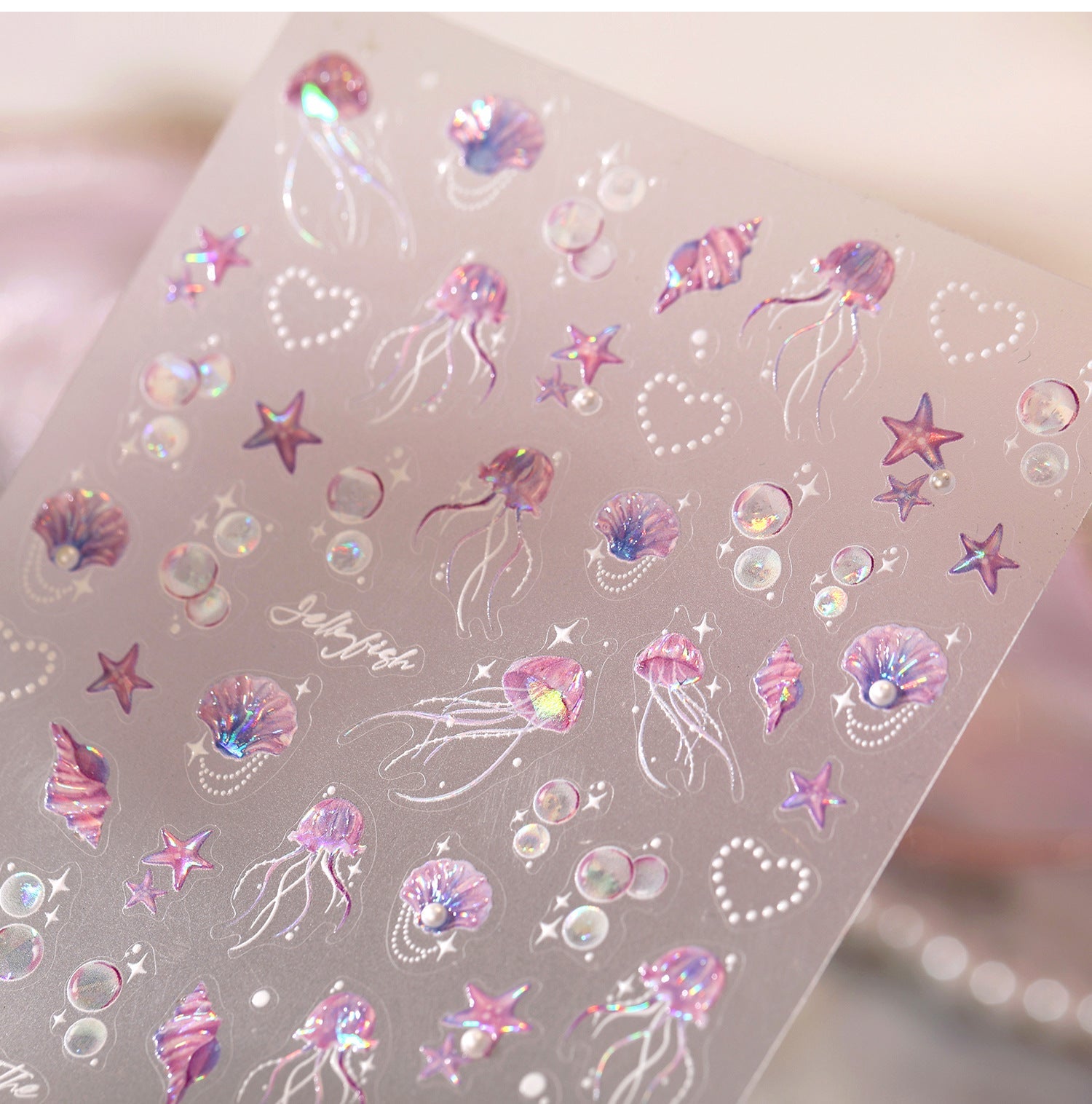 Hello Claws | Purple Amd Pink Ocean Animal Nail Deco Sticker 