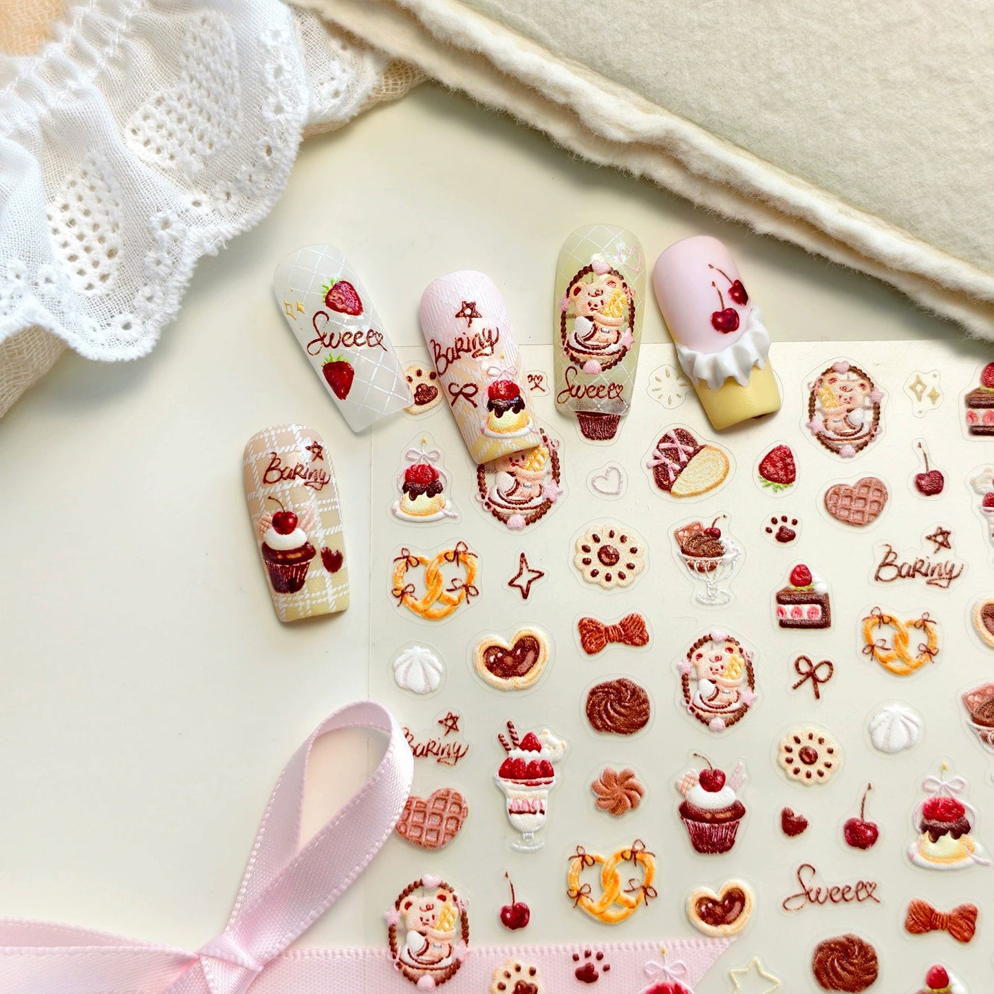 Hello Claws | Bear Desserts Nail Deco Sticker