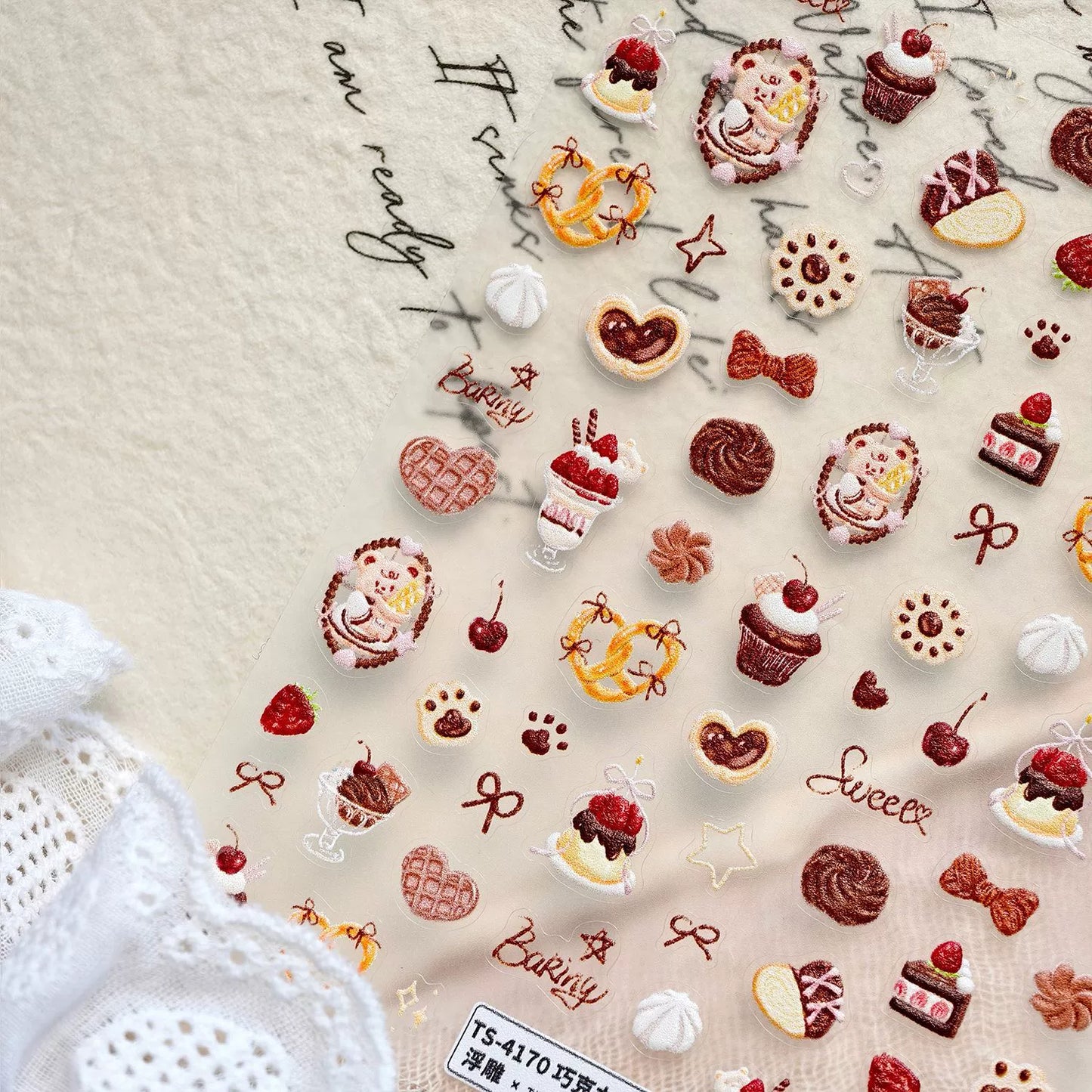 Hello Claws | Bear Desserts Nail Deco Sticker