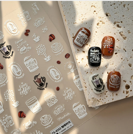 Hello Claws | Coffee Time Nail Deco Sticker 