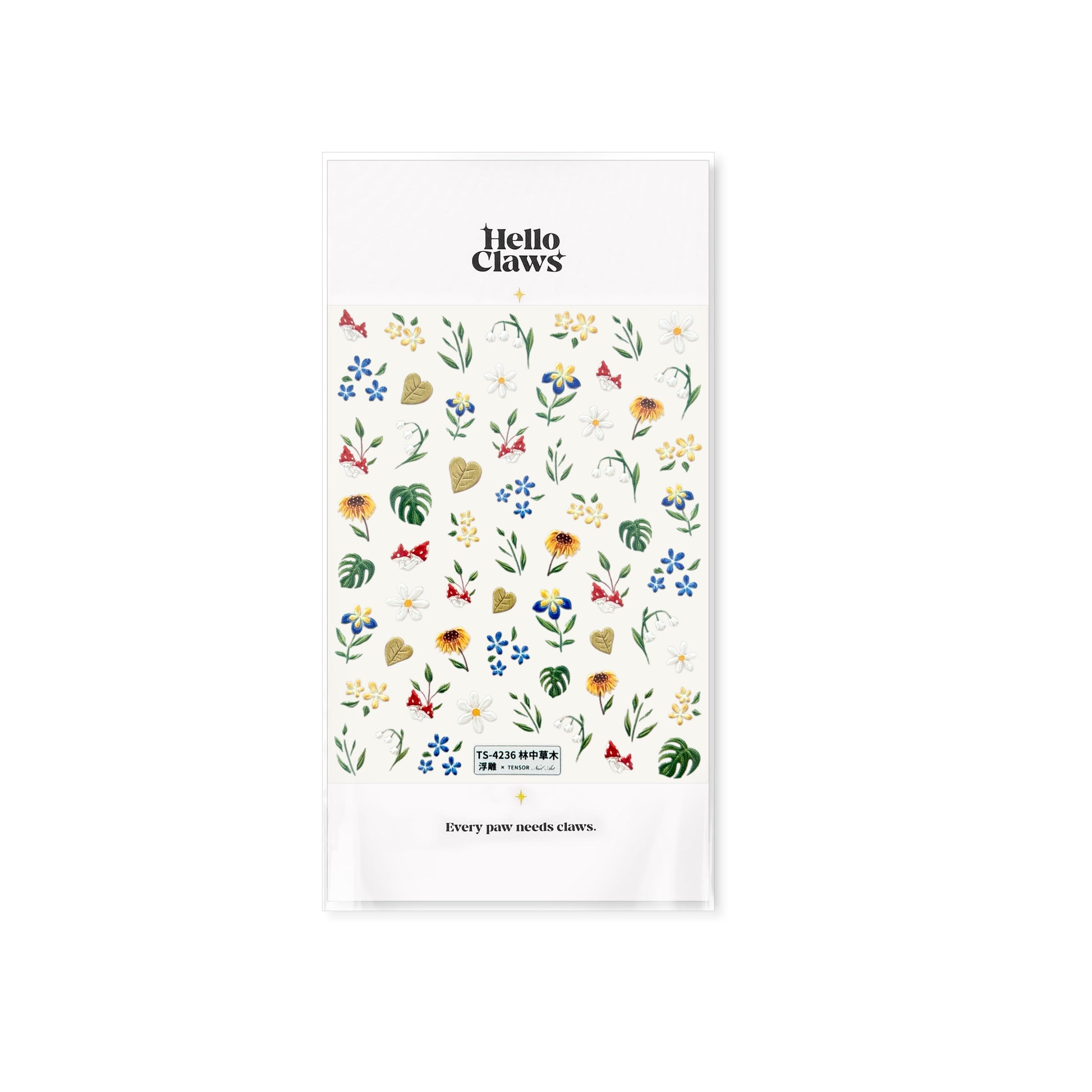Hello Claws | Wild Flower In Forest Nail Deco Sticker 