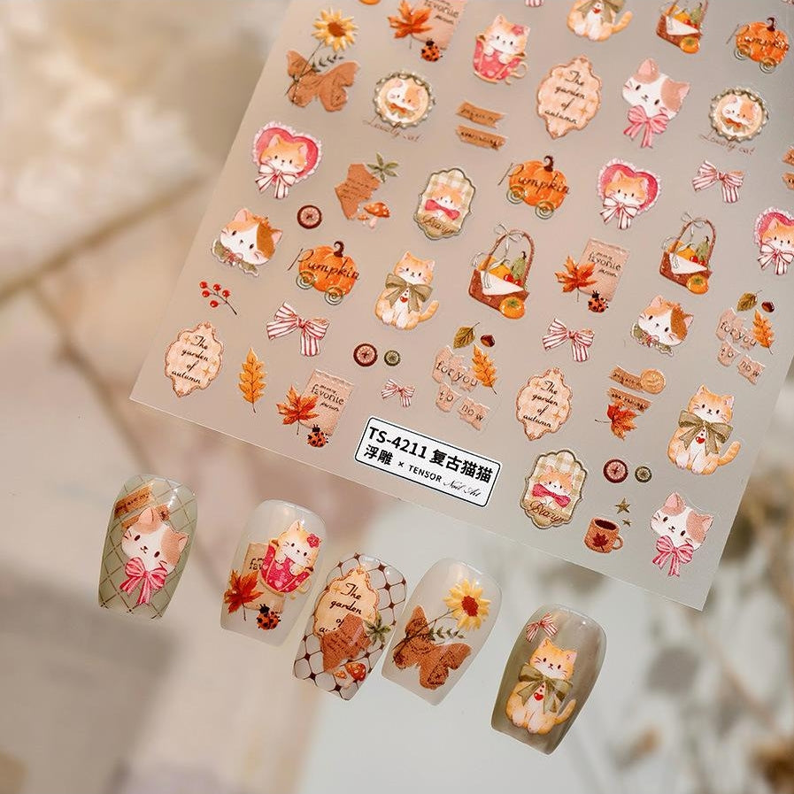 Hello Claws | Vintage Kitty Nail Deco Sticker