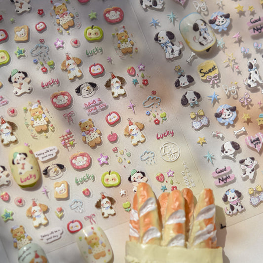 Hello Claws | Apple And Puppy Nail Deco Sticker 
