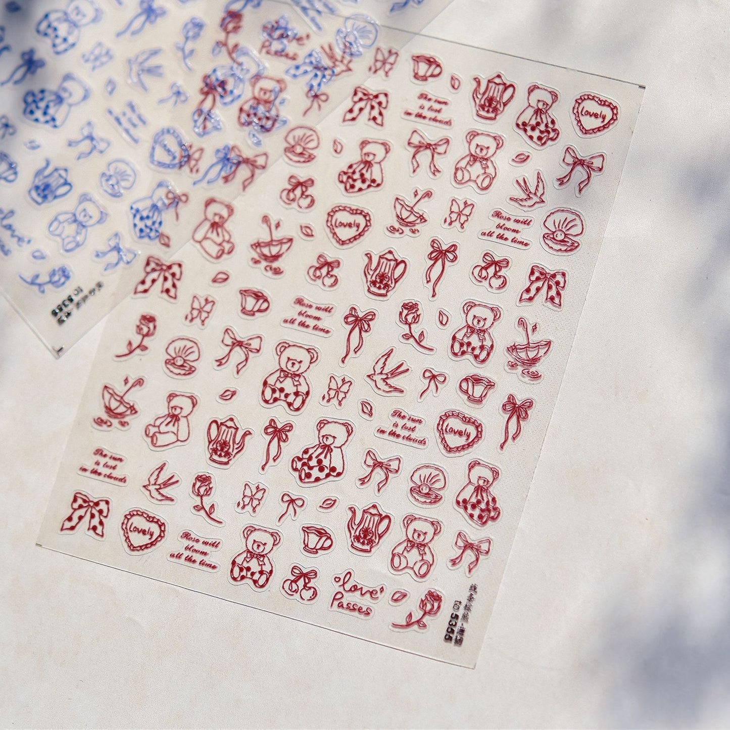 Hello Claws | Bear Cartoon Nail Deco Sticker