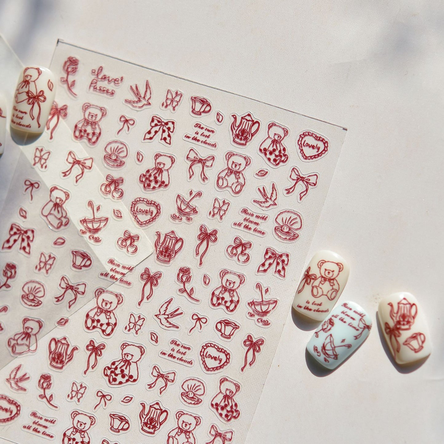 Hello Claws | Bear Cartoon Nail Deco Sticker