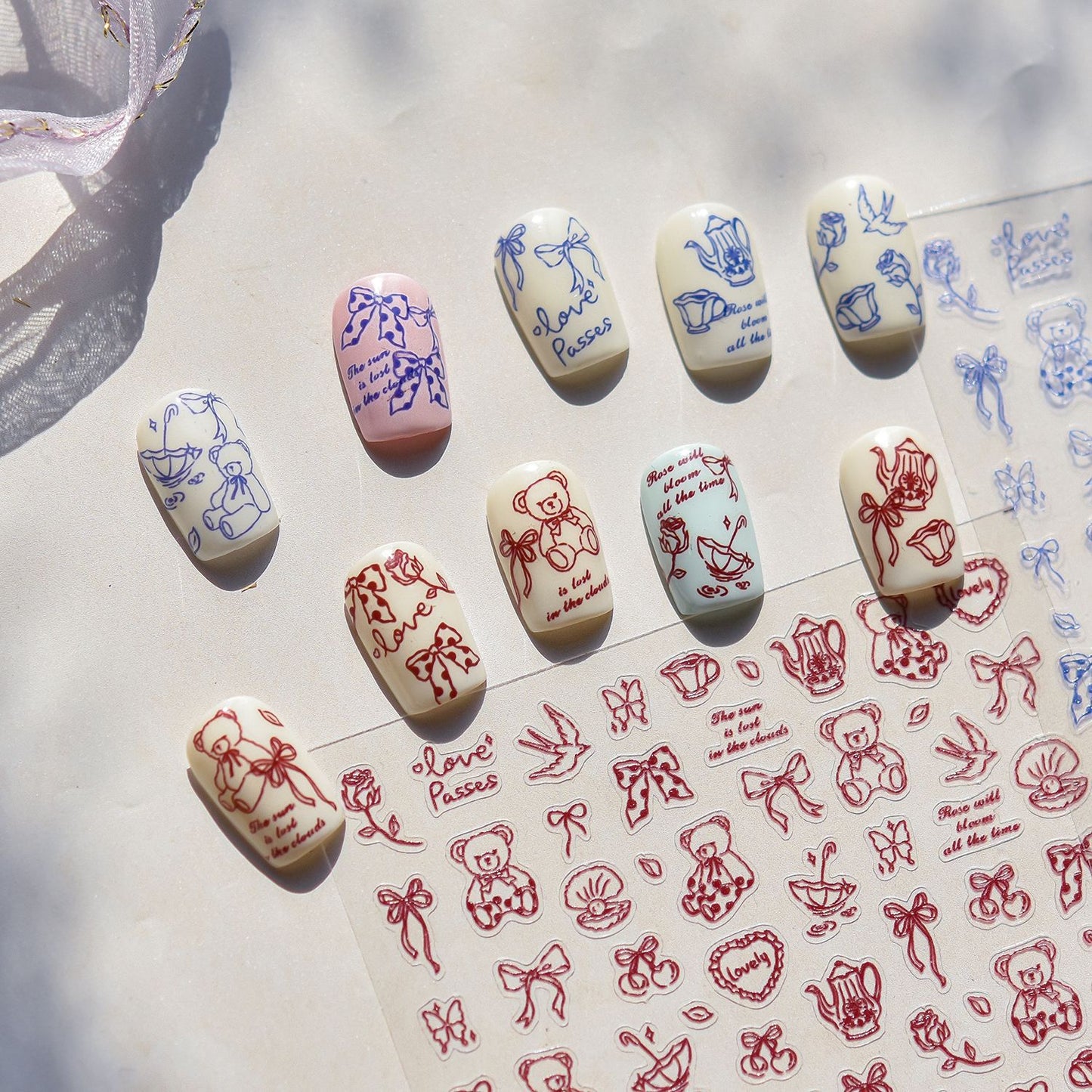 Hello Claws | Bear Cartoon Nail Deco Sticker