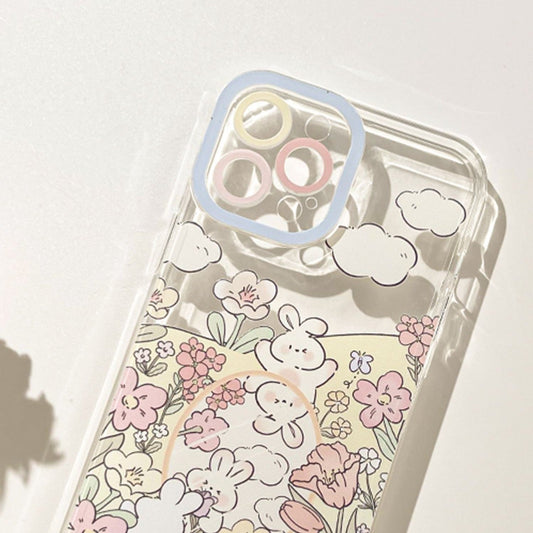 Spring Tulip Garden Bunny iPhone case