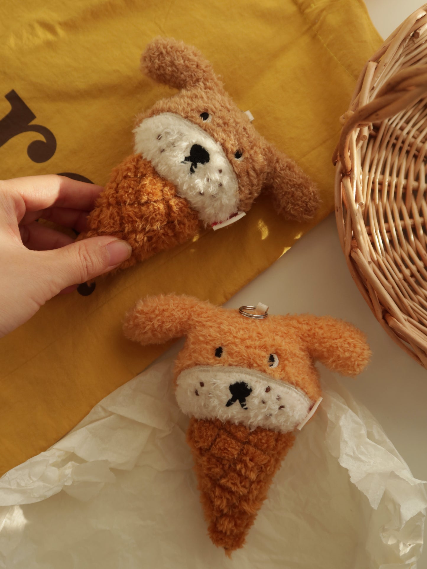 Daily White | Puppy Ice Cream Cone Plush Charm