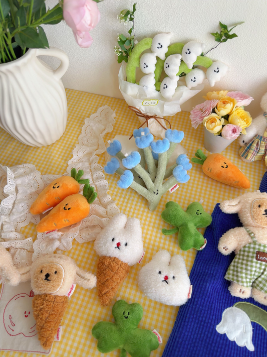 Daily White | Bunny Head Plush Charm