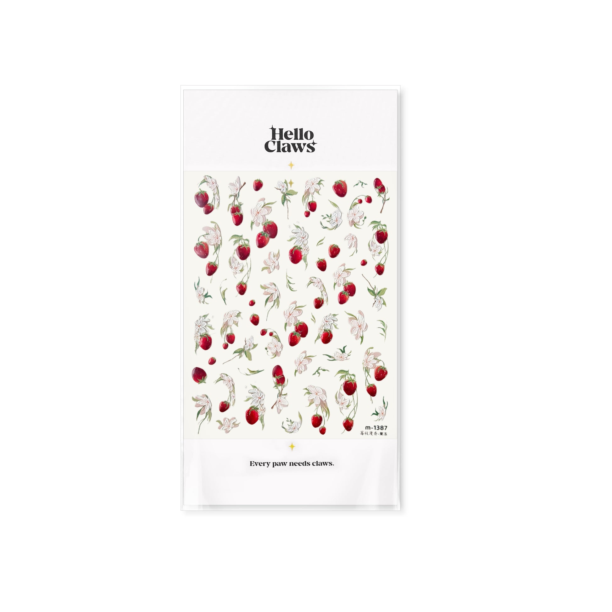 Hello Claws | Strawberry Flower Nail Deco Sticker 