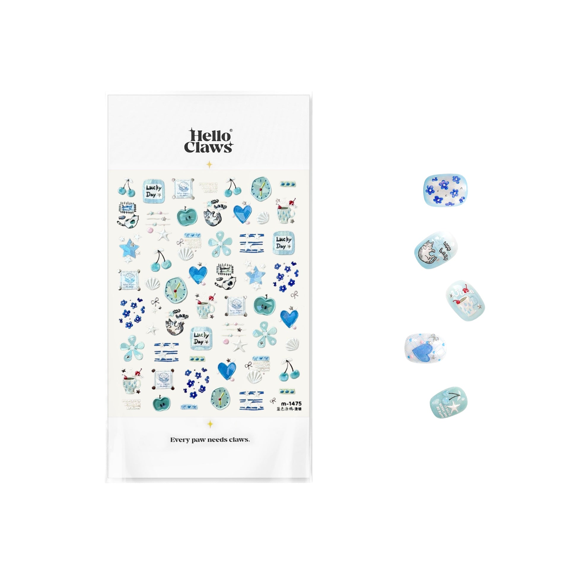 Hello Claws | Apple Star Nail Deco Sticker 