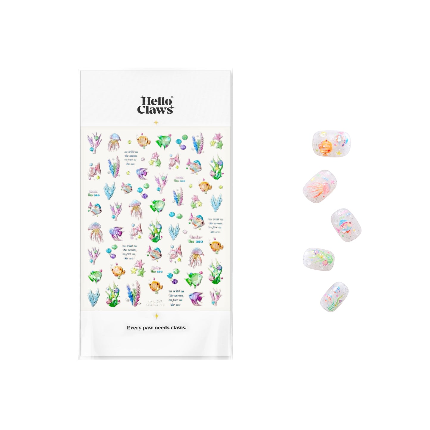 Hello Claws | Little Fish Under The Sea Nail Deco Sticker 