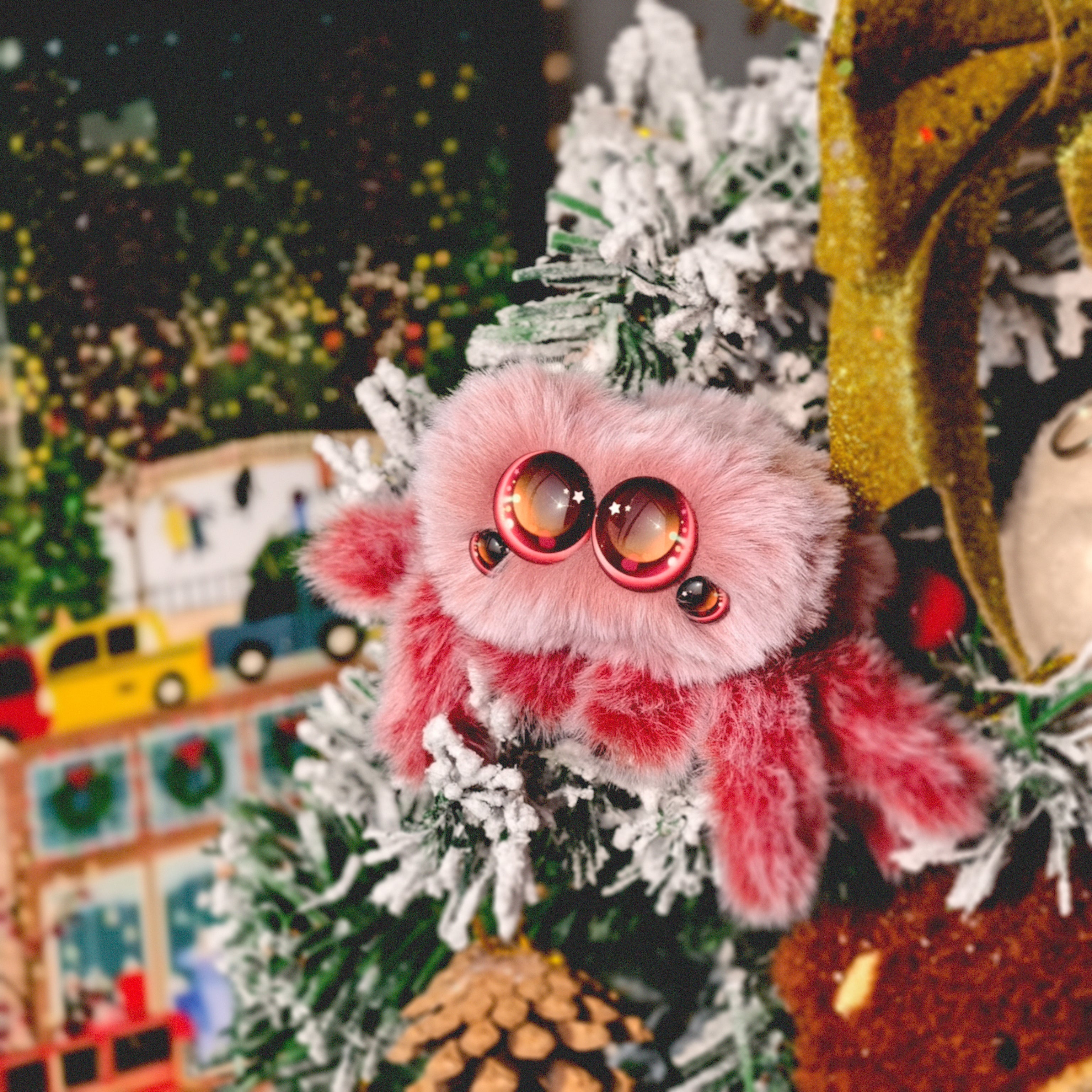 Snowball | Pink Spider Plush Toy – LuLuFun Studio