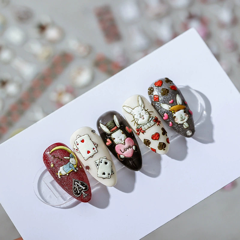 Hello Claws | Poker Bunny Nail Deco Sticker