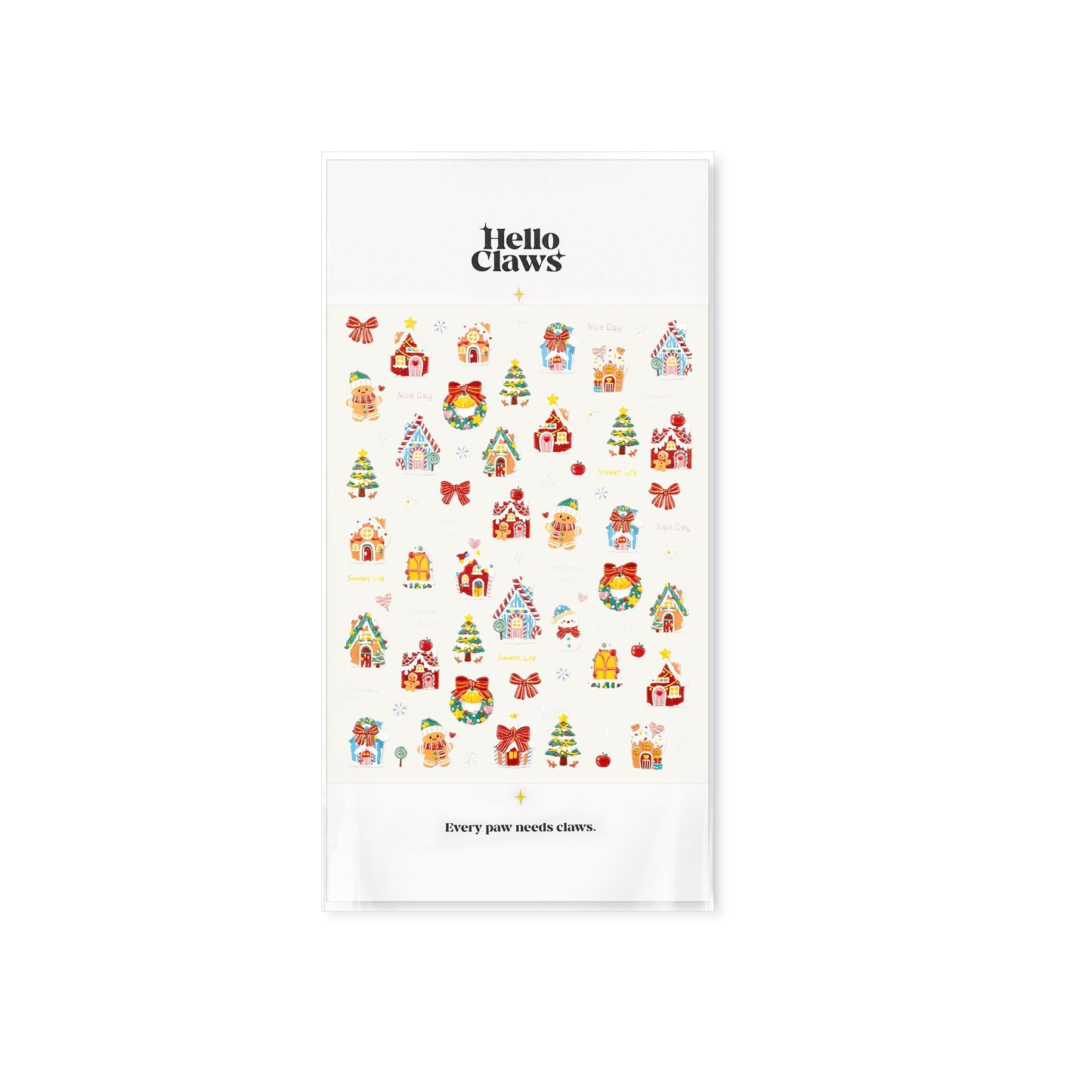 Hello Claws | Snowman And Candy House Nail Deco Sticker