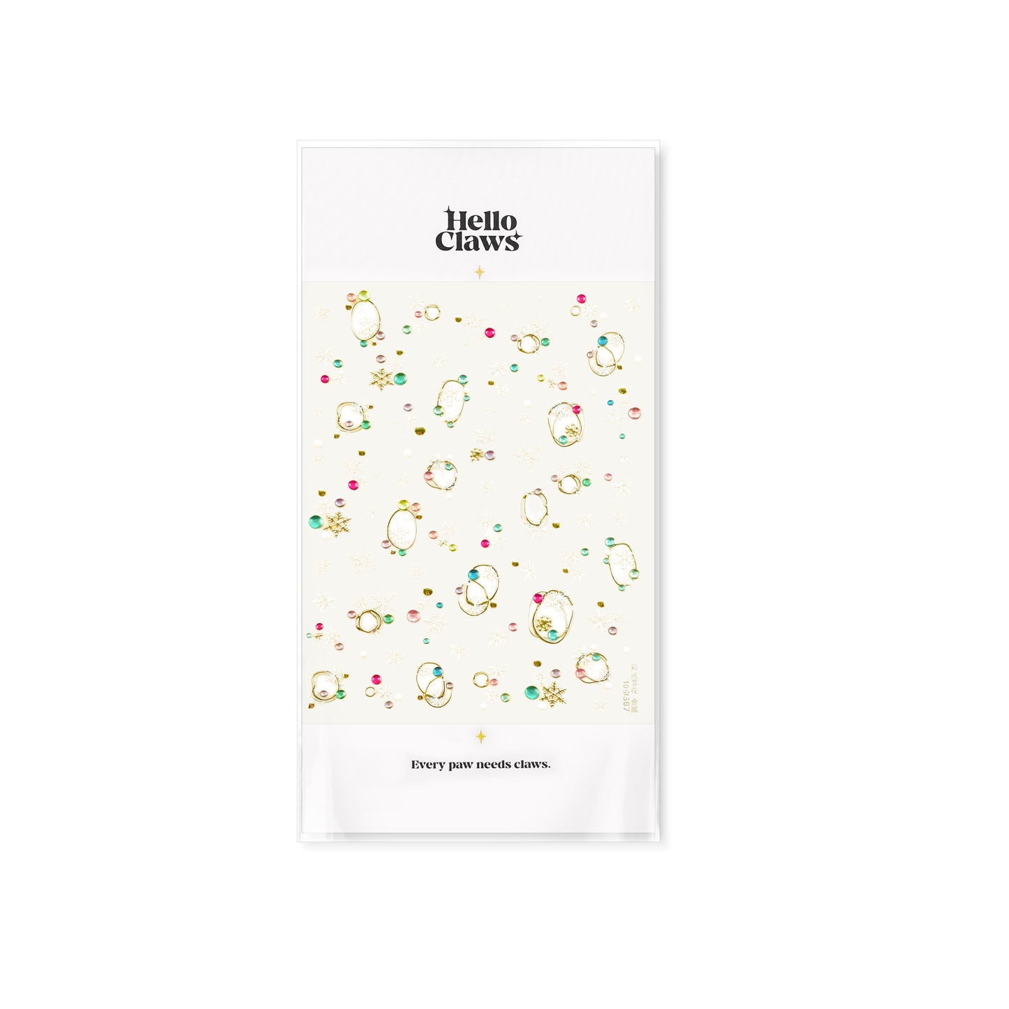 Hello Claws | Silver Snow Nail Deco Sticker