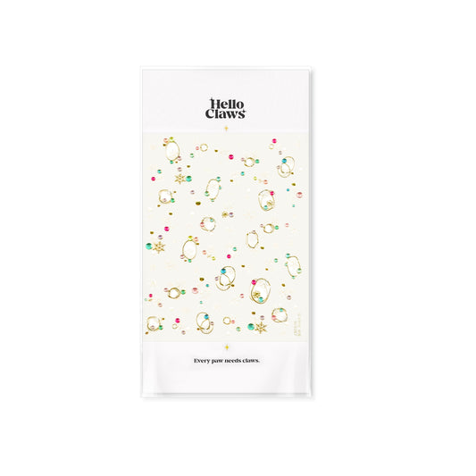 Hello Claws | Silver Snow Nail Deco Sticker