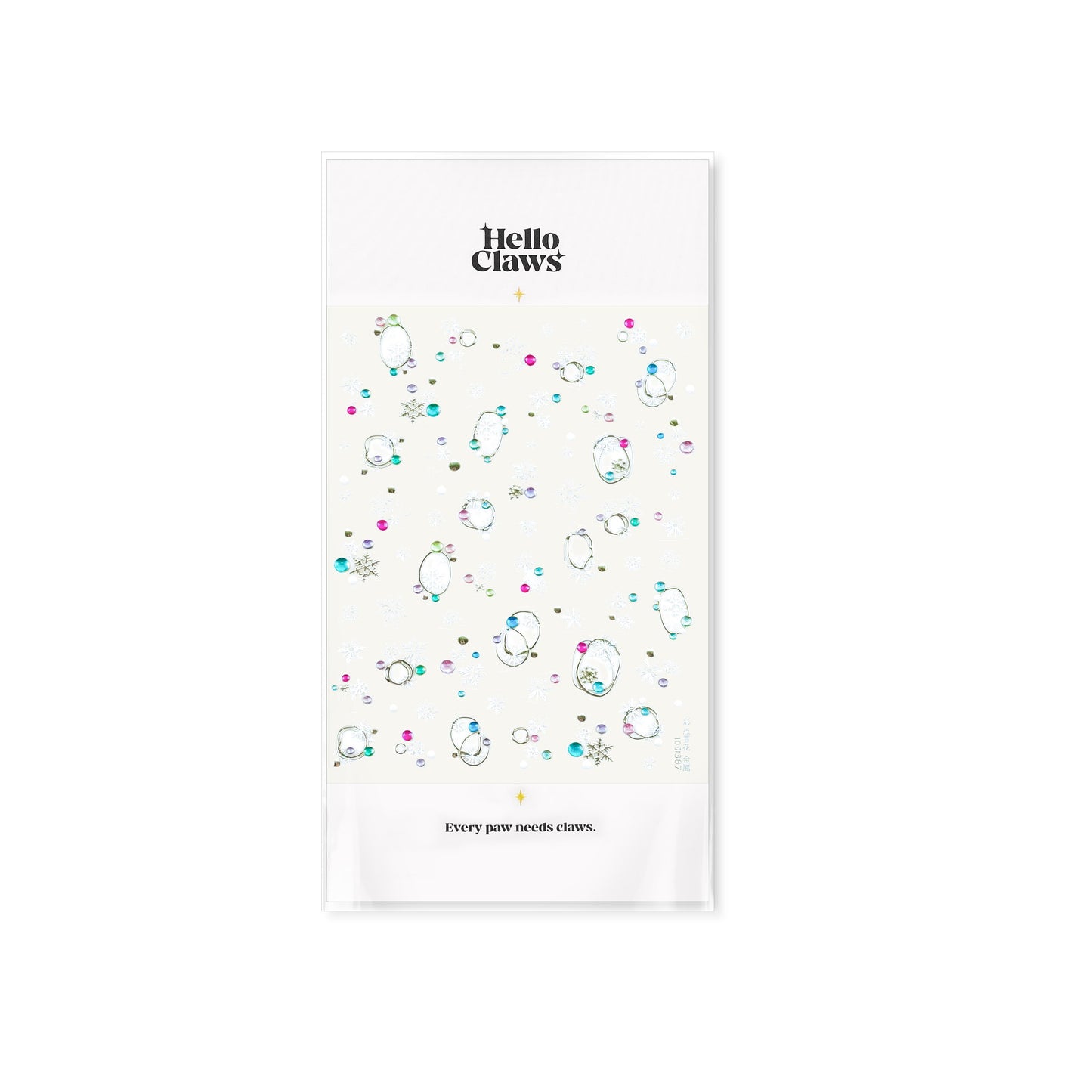Hello Claws | Silver Snow Nail Deco Sticker