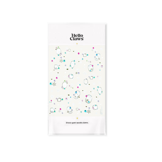 Hello Claws | Silver Snow Nail Deco Sticker