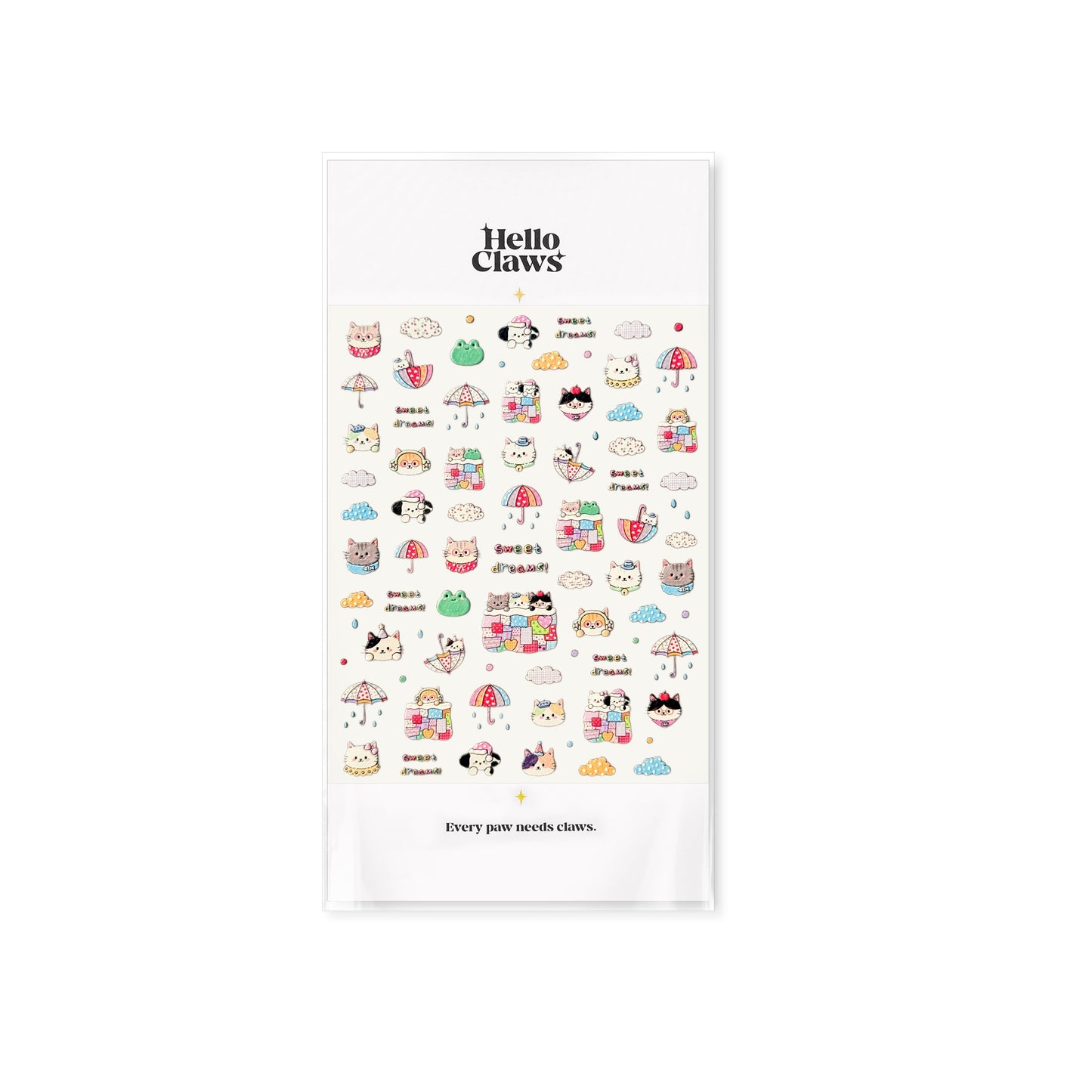 Hello Claws | Kitty Puppy And Flower Nail Deco Sticker 