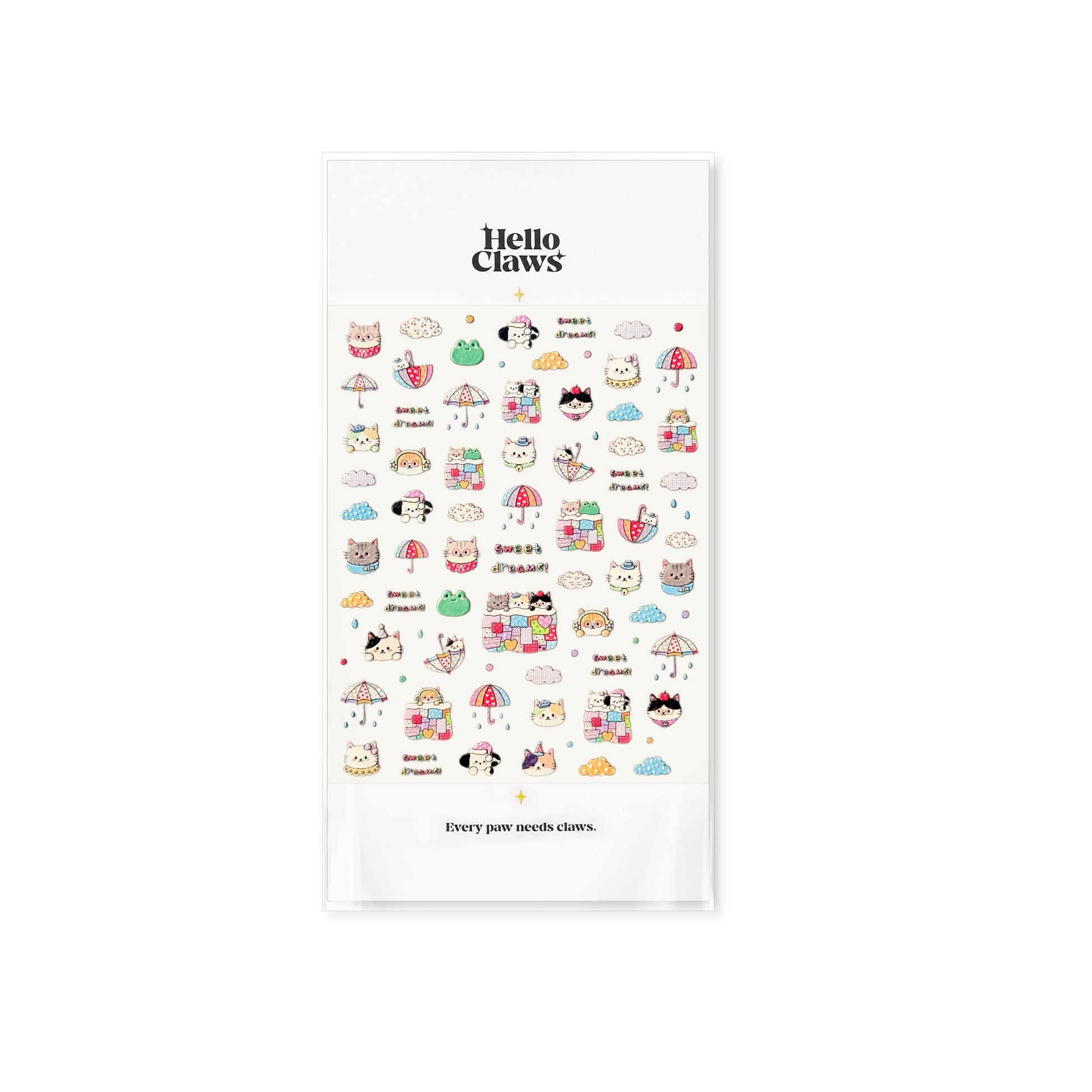 Hello Claws | Kitty Puppy And Flower Nail Deco Sticker 