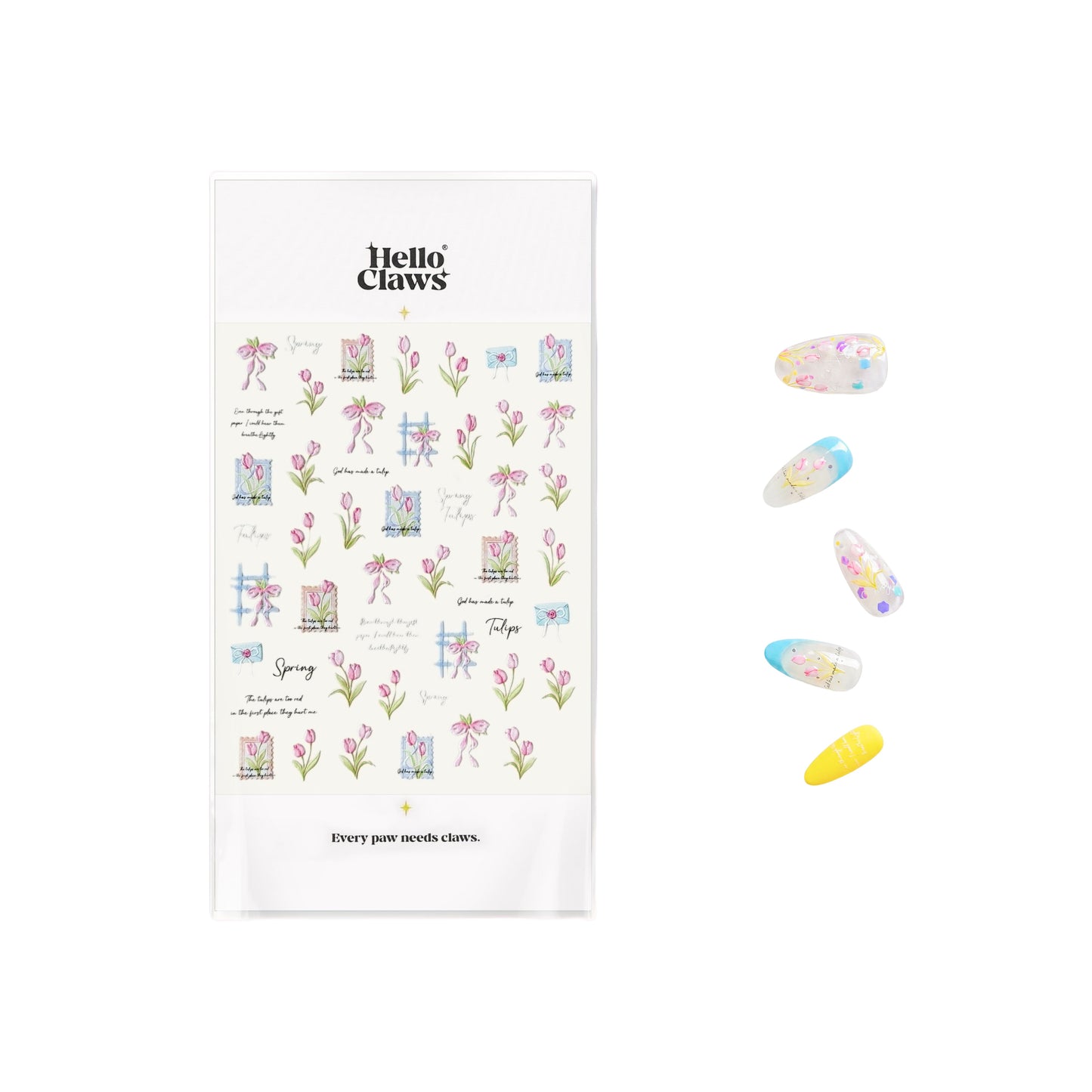 Hello Claws | Blue Tulip Nail Deco Sticker 