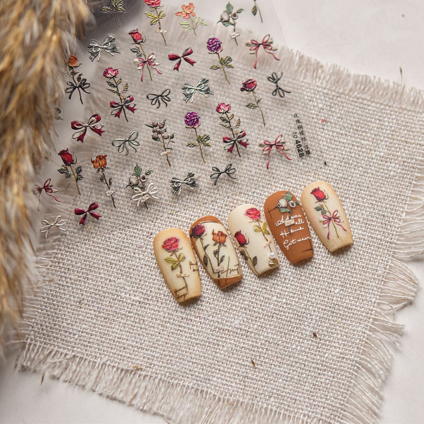 Hello Claws | Rose Bowknot Nail Deco Sticker